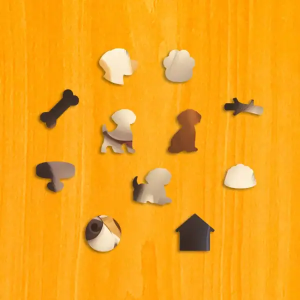 Hravé štěňátko – Dřevěné puzzle 3