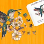Kolibřík v květu – Dřevěné puzzle 1