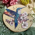 Kolibřík v květu – Dřevěné puzzle 4