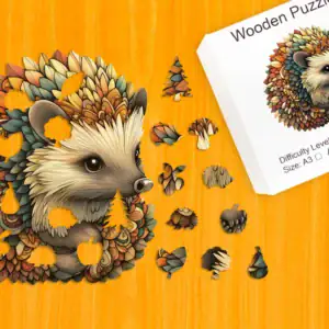 Lesní ježek – Dřevěné puzzle 1