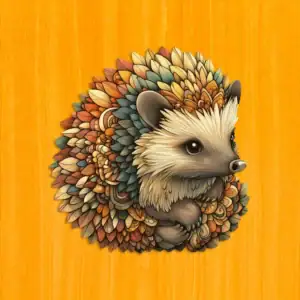 Lesní ježek – Dřevěné puzzle 2