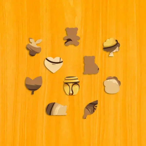Nenasytný medvídek – Dřevěné puzzle 3