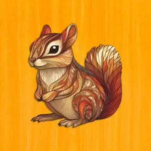 Ozdobná veverka – Dřevěné puzzle 2
