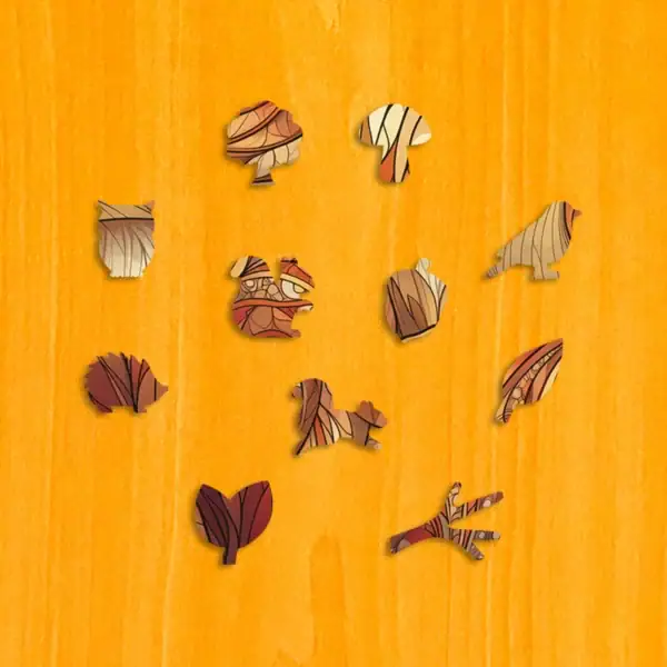 Ozdobná veverka – Dřevěné puzzle 3