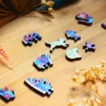 Pestrobarevná kočka – Dřevěné puzzle 6