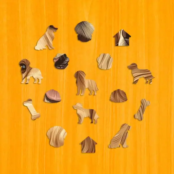 Přátelský zlatý retrívr – Dřevěné puzzle 3