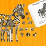 Putující rodina zeber – Dřevěné puzzle 1