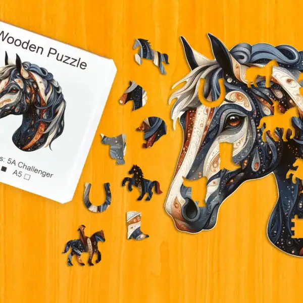 Ranní kůň – Dřevěné puzzle 1