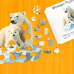 Rodina ledních medvědů – Dřevěné puzzle 1