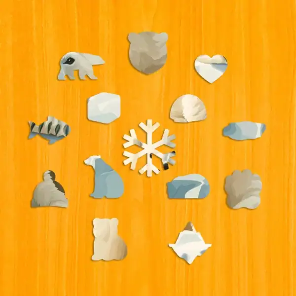 Rodina ledních medvědů – Dřevěné puzzle 3