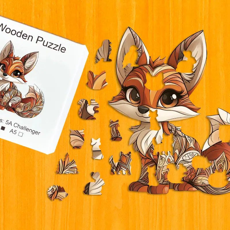 Rošťácká liška – Dřevěné puzzle 1
