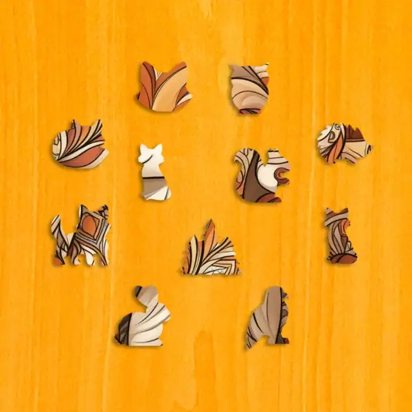 Rošťácká liška – Dřevěné puzzle 3