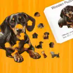 Roztomilý jezevčík – Dřevěné puzzle 1