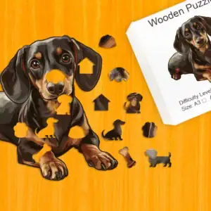 Roztomilý jezevčík – Dřevěné puzzle 1