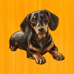 Roztomilý jezevčík – Dřevěné puzzle 2