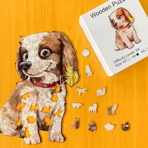 Roztomilý pes – Dřevěné puzzle 1