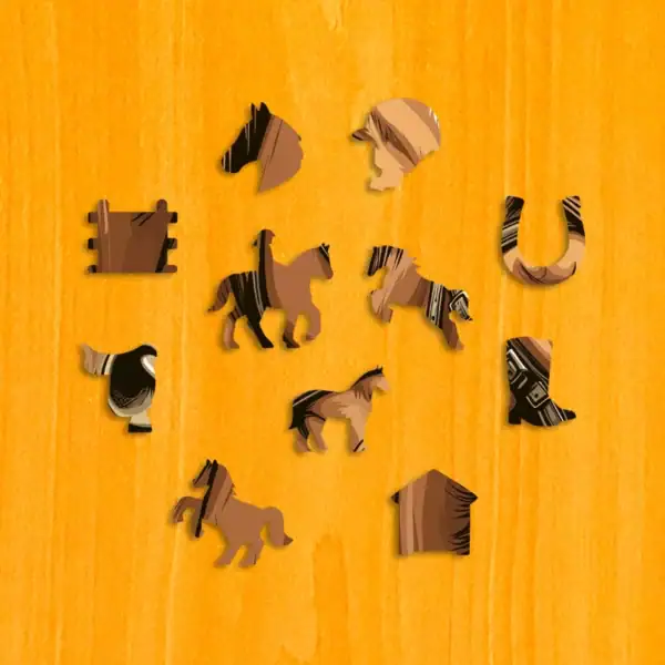 Zkrocený kůň – Dřevěné puzzle 3