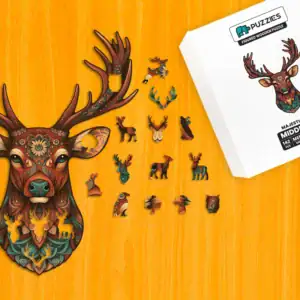 Impozantní jelen – Dřevěné puzzle 1