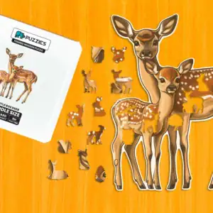 Krotké srnky – Dřevěné puzzle 1