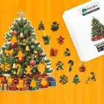 Ozdobený vánoční strom – Dřevěné puzzle 1