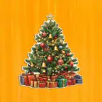 Ozdobený vánoční strom – Dřevěné puzzle 2