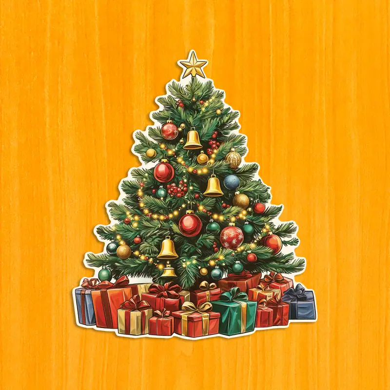 Ozdobený vánoční strom – Dřevěné puzzle 2