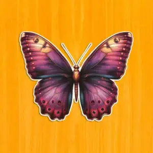 Pestrobarevný motýl – Dřevěné puzzle 2
