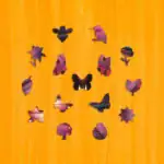 Pestrobarevný motýl – Dřevěné puzzle 3