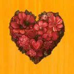 Romantické květinové srdce – Dřevěné puzzle 2