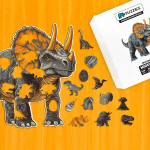 Triceratops – Dřevěné puzzle 1