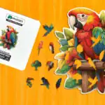 Tropický papoušek – Dřevěné puzzle 1