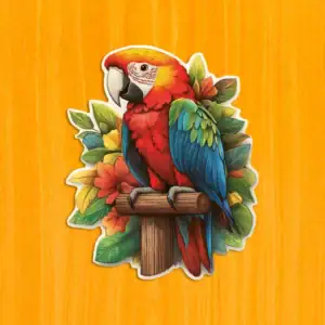Tropický papoušek – Dřevěné puzzle 2