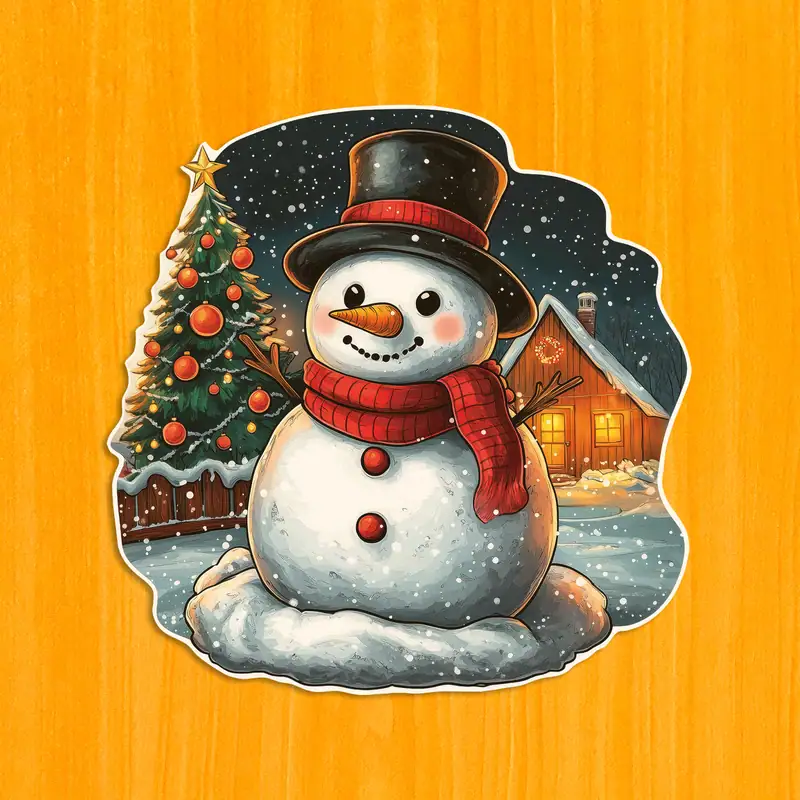 Usměvavý sněhulák – Dřevěné puzzle 2